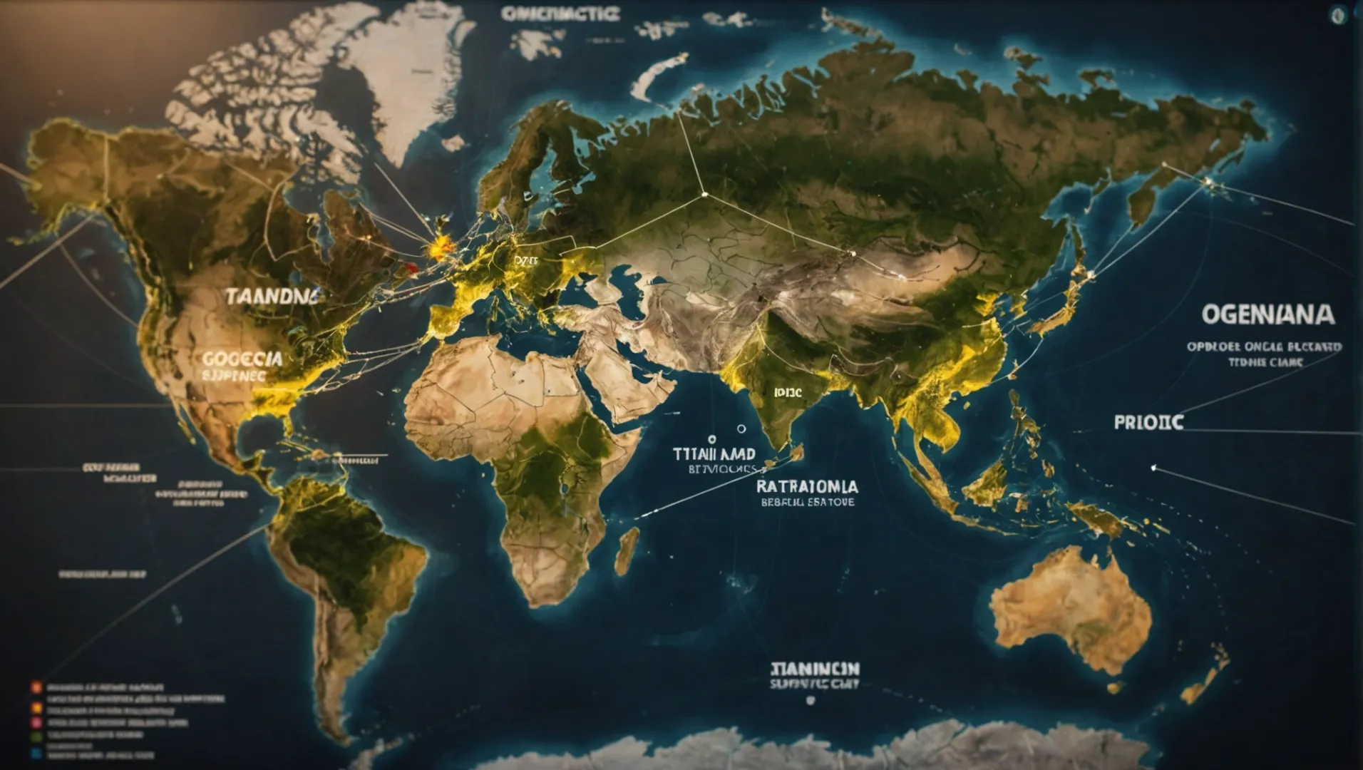 Global map highlighting titanium dioxide supply chain disruptions due to geopolitical events