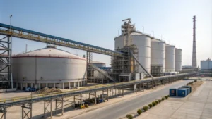 Large industrial facility for titanium dioxide production