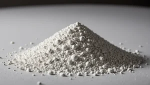 Close-up of R6618 titanium dioxide powder showing fine texture and bright white color.