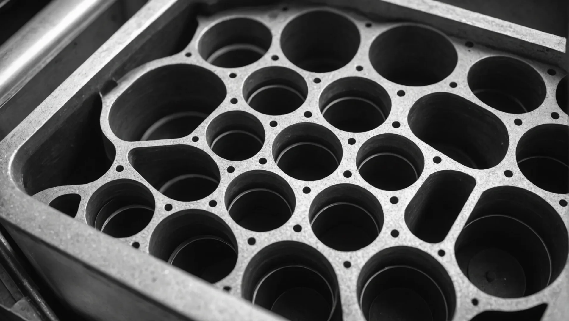 Close-up of a catalytic converter with titanium dioxide coating