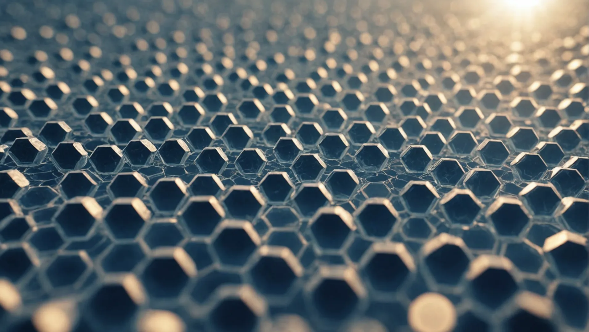 Close-up of titanium dioxide nanostructures with sunlight exposure