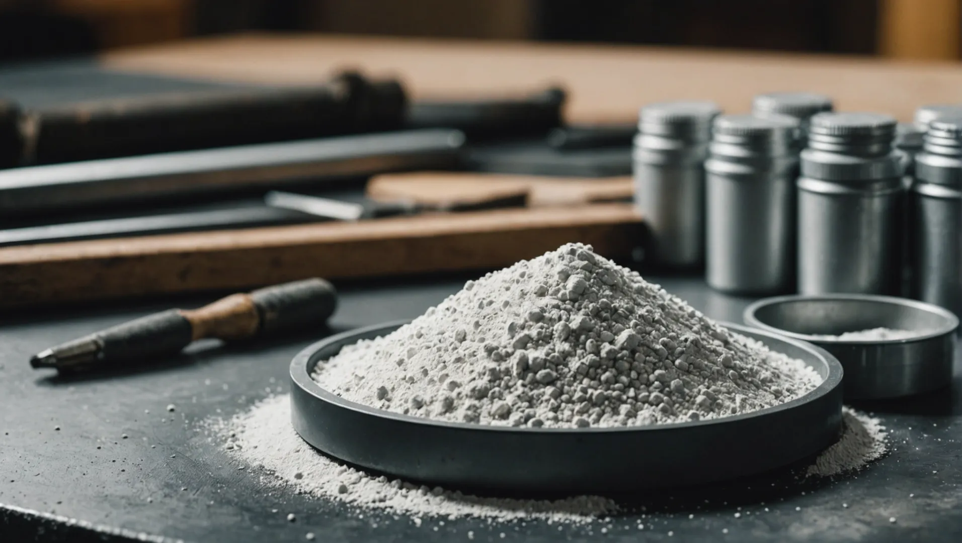 Titanium dioxide powder near rubber manufacturing equipment