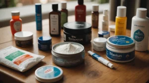 A variety of products containing titanium dioxide