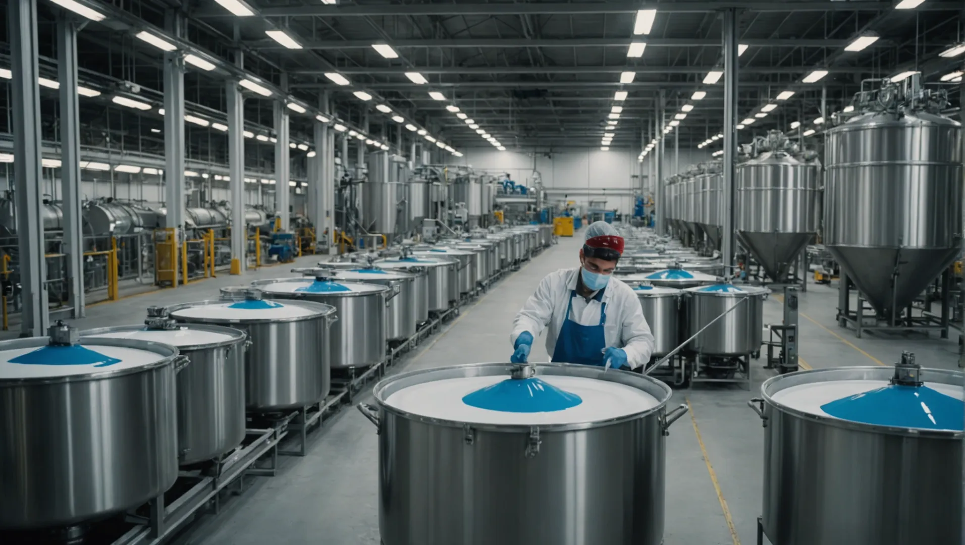 A paint manufacturing facility with titanium dioxide pigment