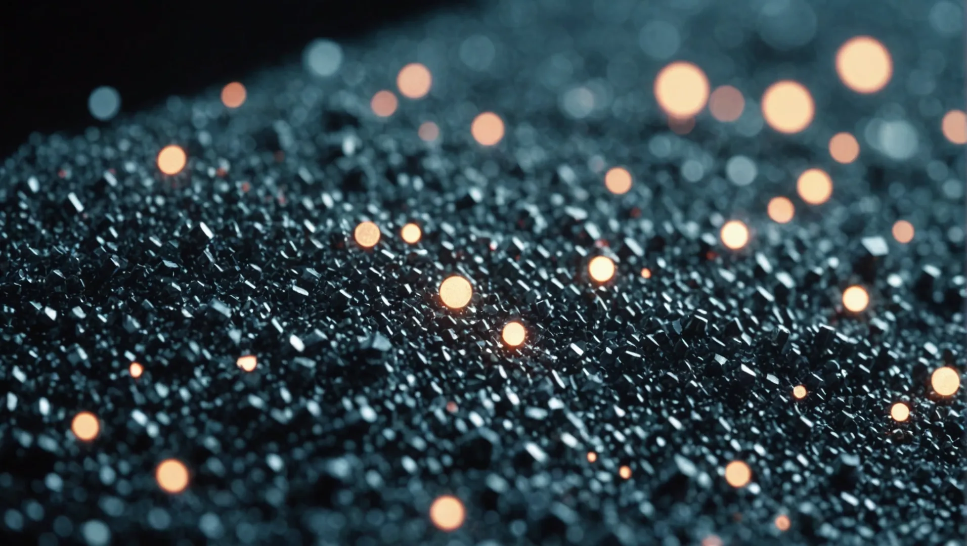 Microscopic view of titanium dioxide particles embedded in plastic