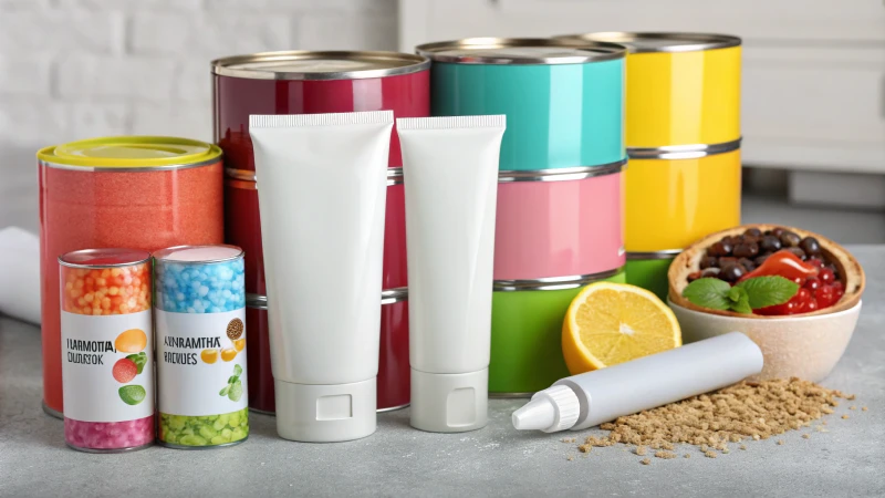 Collage of products featuring titanium dioxide