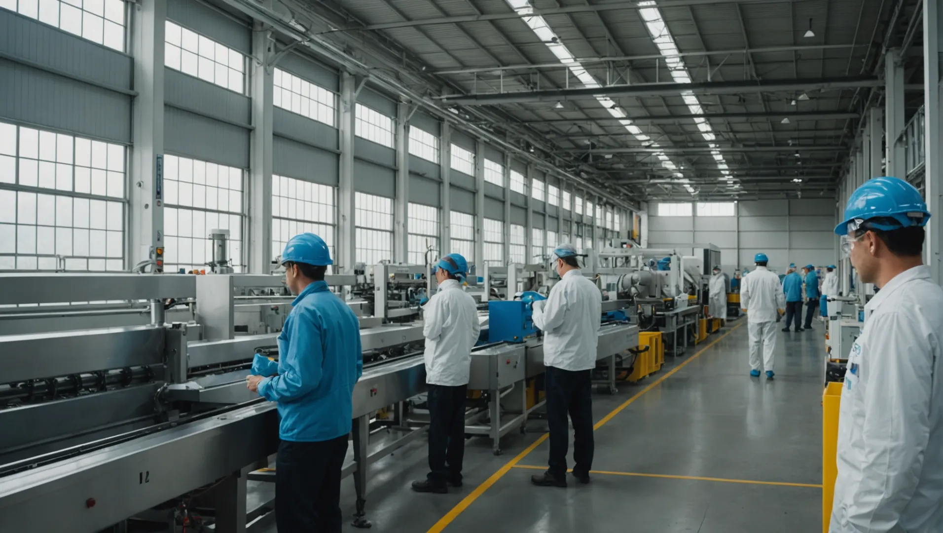 A factory producing eco-friendly plastic products using titanium dioxide