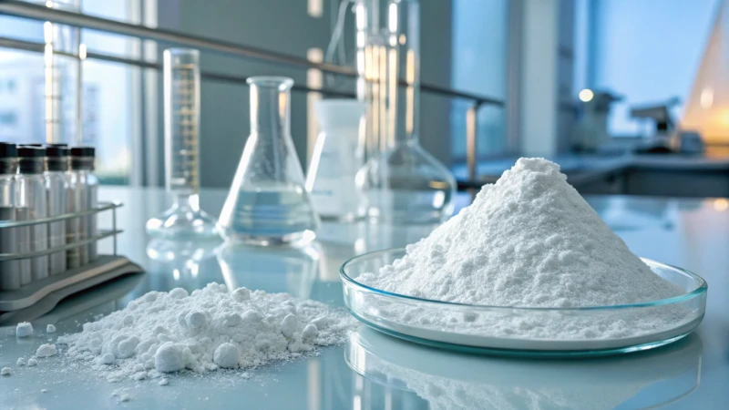 Anatase Titanium Dioxide powder in a lab setting