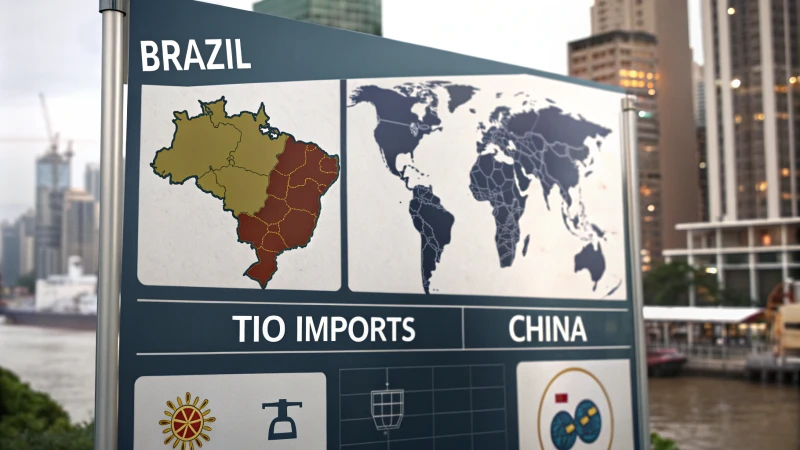 Infographic on Brazil's anti-dumping investigation into TiO₂ imports