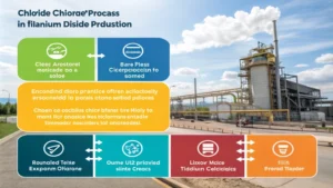 Infographic illustrating the Chloride Process in titanium dioxide production