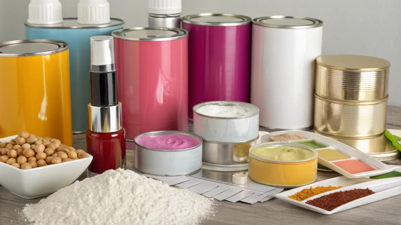 A collage of products featuring titanium dioxide