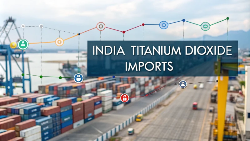 Infographic on India's titanium dioxide imports and global market trends