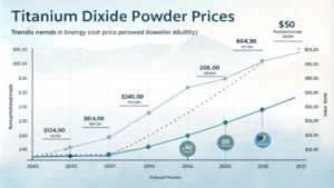 Graph showing trends in titanium dioxide powder prices