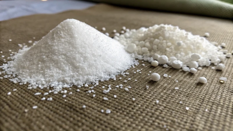 Comparison of anatase and rutile titanium dioxide particles on a textile background