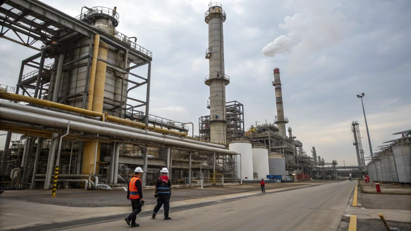 A busy industrial complex for titanium dioxide production