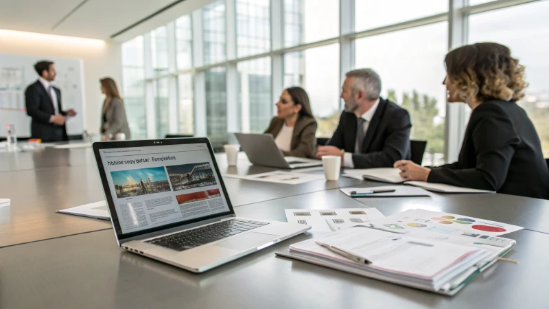 Diverse group of business professionals in a conference room