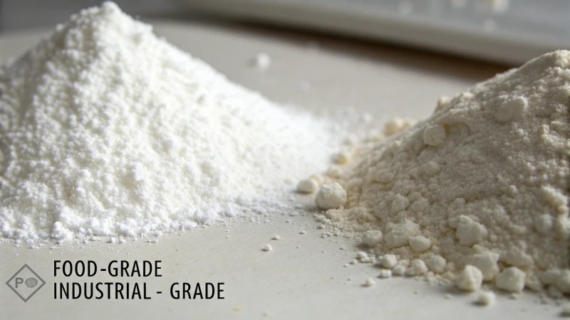 Comparison of food-grade and industrial-grade titanium dioxide powders