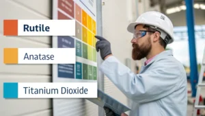 Infographic comparing Rutile and Anatase Titanium Dioxide grades