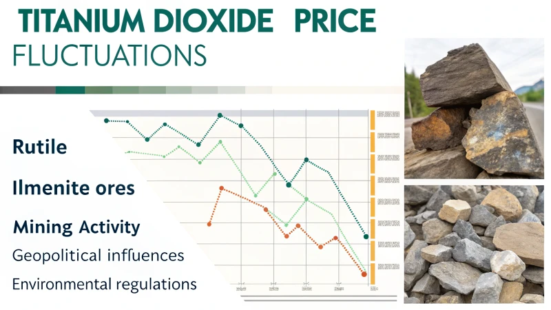 Infographic showing titanium dioxide pricing influenced by raw material costs
