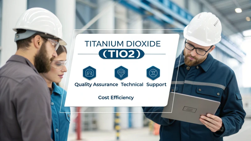 Infographic showing support services for titanium dioxide producers